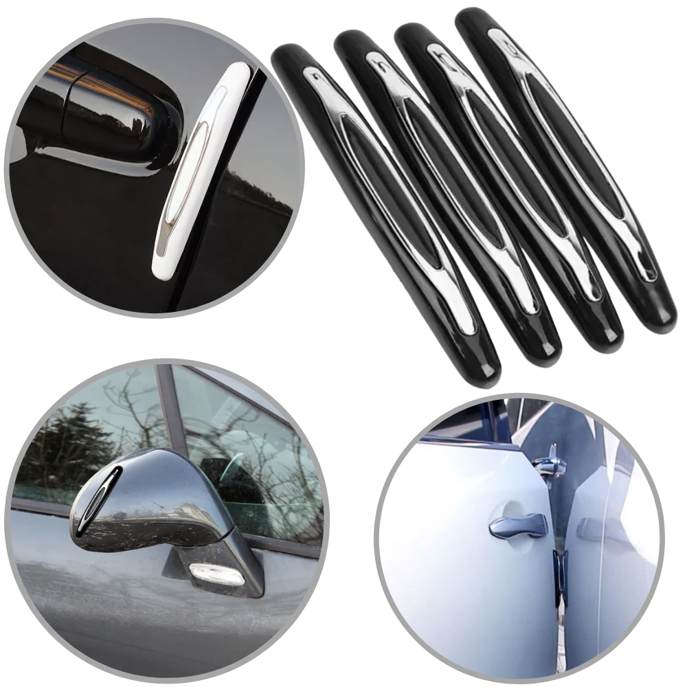 Belro 4-pack car door protection strips for baby and kids, soft bumper guards to prevent door damage and injuries.