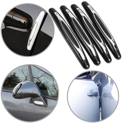 Belro 4-pack car door protection strips for baby and kids, soft bumper guards to prevent door damage and injuries.