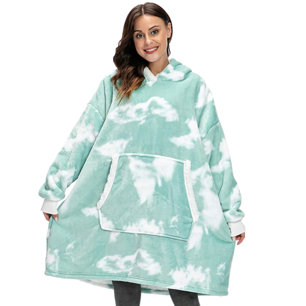 Belro Giant Blanket Hoodie in rainwear style, oversized comfortable clothing with soft fabric and hooded design for cozy wear.