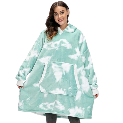 Belro Giant Blanket Hoodie in rainwear style, oversized comfortable clothing with soft fabric and hooded design for cozy wear.
