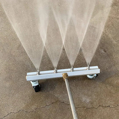 Belro 4000 PSI under car pressure washer for cleaning vehicles, shown with high-pressure spray in use on car underbody.