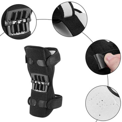 Belro Power Knee Stabilizer Pads attached to suspenders, designed for knee support and stabilizer accessories.