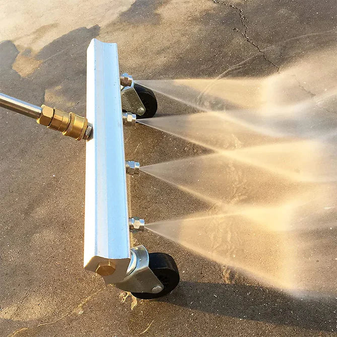 Belro 4000 PSI under car pressure washer in action, demonstrating powerful cleaning for automotive detailing.