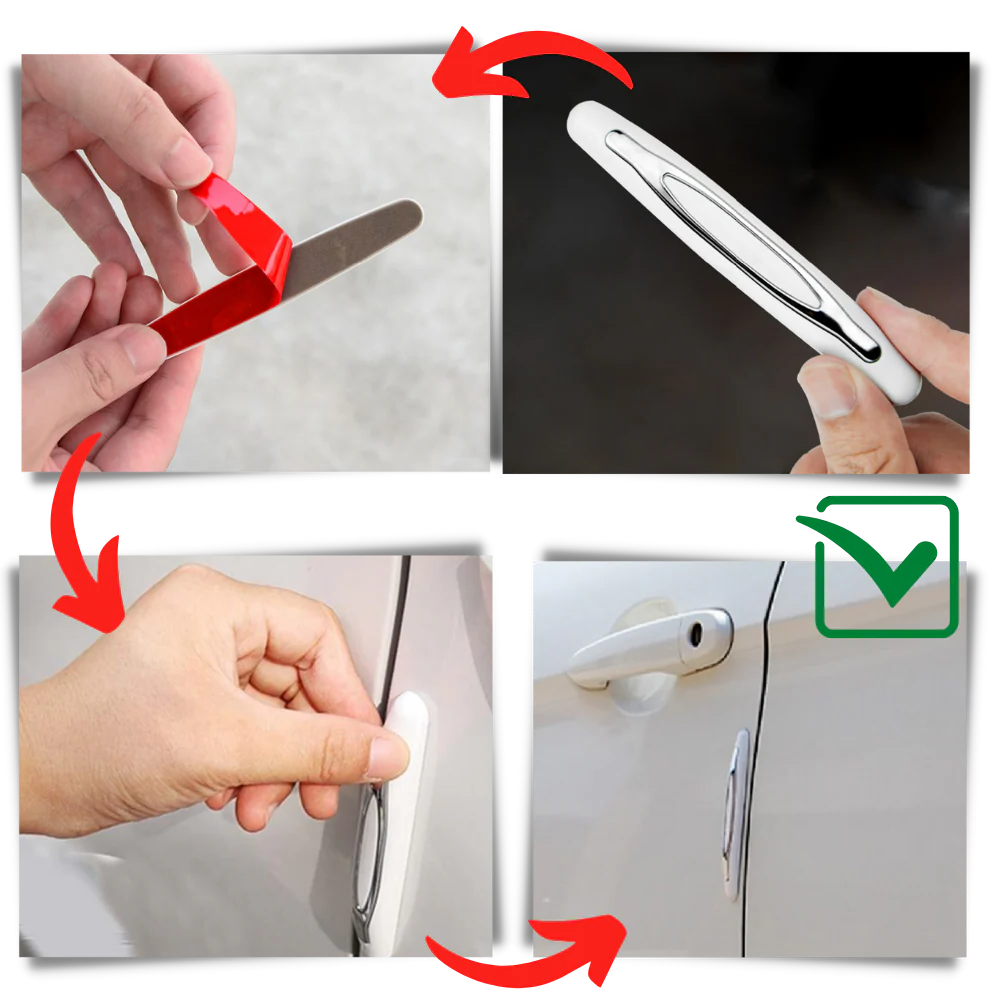 Belro 4-pack car door protection strips designed for baby and kids car doors, made of durable, impact-absorbing material.