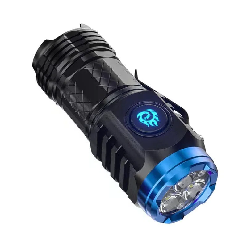 Belro Three-Eyed Monster Mini Flashlight with super power LED, compact electronic flashlight for versatile lighting.