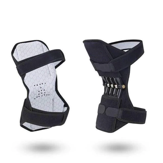 Belro Power Knee Stabilizer Pads, knee support suspenders with adjustable straps for added stability and comfort during activity.
