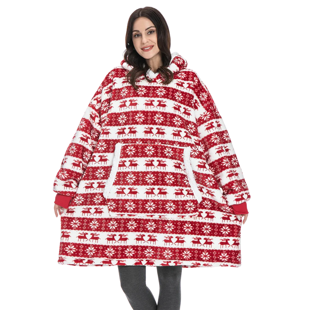 Belro giant blanket hoodie in cozy rainwear style, featuring oversized design and soft fabric for warm comfort.