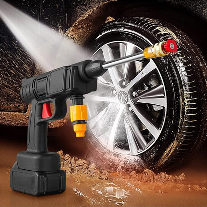 Belro cordless portable high-pressure spray water gun set for men, shown with nozzle and trigger in a compact design.