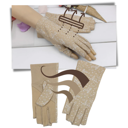 Belro UV-protective cotton gloves, stylish accessories with a comfortable fit and lightweight design, suitable for sun protection.