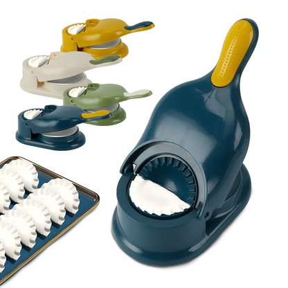 Belro 2-in-1 dumpling maker and pastry tool for home kitchen, featuring stainless steel rollers and foldable design.