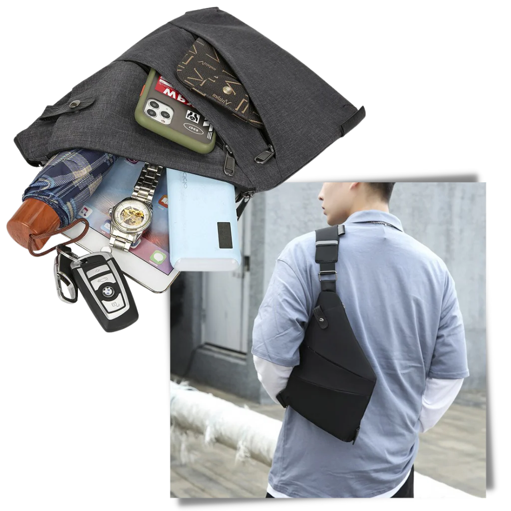 Belro waterproof pocket bag displaying its compact design and durable material, ideal for storing essentials safely.