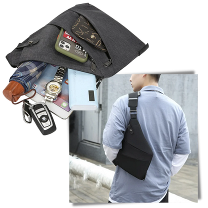 Belro waterproof pocket bag displaying its compact design and durable material, ideal for storing essentials safely.