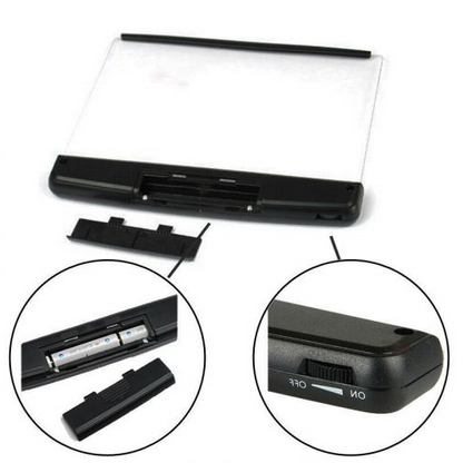 Bright Eyes Book LED Light by Belro, compact portable reading light with adjustable brightness for office and stationery use.