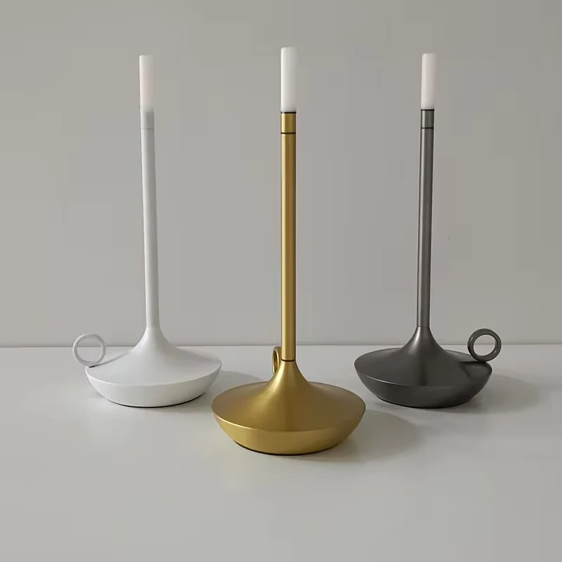 Belro rechargeable touch table lamp with sleek design, illuminated touch surface, perfect for night lighting and ambient decor.
