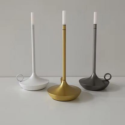 Belro rechargeable touch table lamp with sleek design, illuminated touch surface, perfect for night lighting and ambient decor.