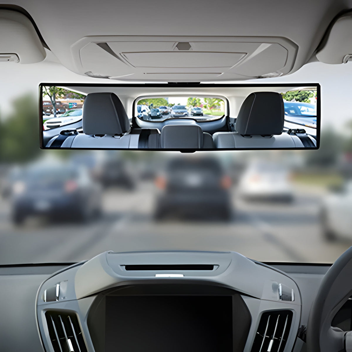 Belro No Blind Spot Rear View Mirror, electronic monitor with reflective surface for enhanced visibility in a sleek design