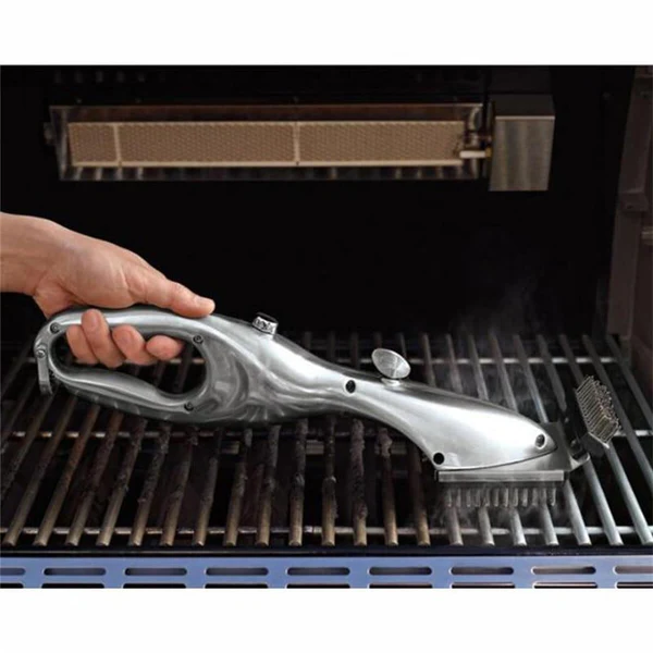 Belro BBQ steam cleaning brush with ergonomic handle and bristles for deep cleaning grills and cookware in the kitchen.