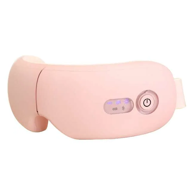 Belro Smart Eye Massager with ergonomic design, displaying soothing eye massage therapy and adjustable straps for comfort.
