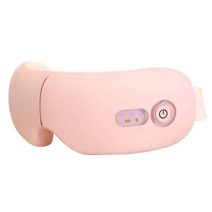 Belro Smart Eye Massager with ergonomic design, displaying soothing eye massage therapy and adjustable straps for comfort.