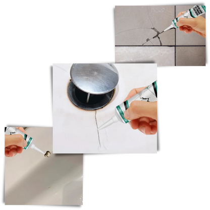 Belro ceramic tile repair paste kit for cracks, chips, and surface damage, including tools and hardware for easy tile restoration.