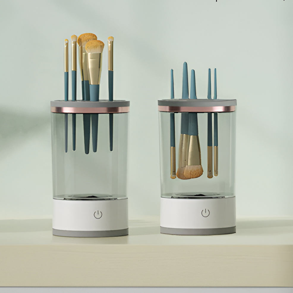 Electric 3-in-1 cosmetic brush cleaner machine by Belro for cleaning and drying makeup brushes efficiently.