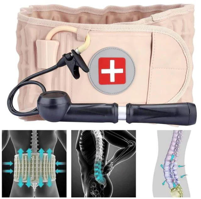 Belro decompression belt for back pain relief, a supportive accessory with adjustable suspenders for soothing back comfort.