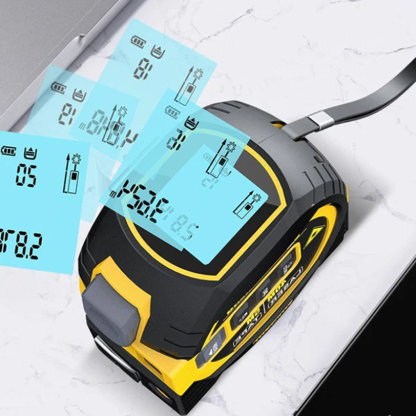 Belro 3-in-1 infrared laser tape measure with digital display and measuring tape for accurate length and distance measurement.