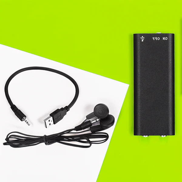 Belro mini voice-activated recorder with digital display, compact electronic device for discreet audio recording.