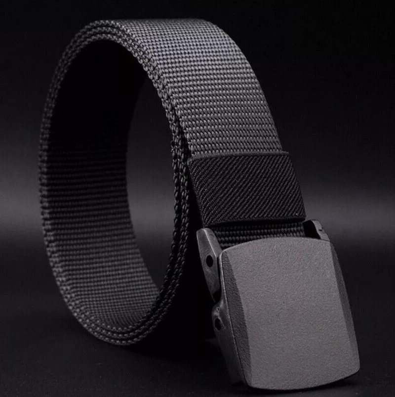 Men's Belro military nylon canvas belt with breathable webbing, durable and adjustable for casual or uniform wear.