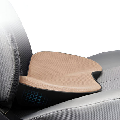 Belro car seat cushion for shorter drivers, providing back support and comfort for healthier driving posture.