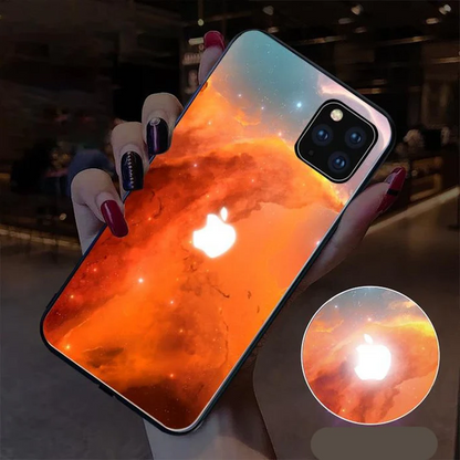 Belro LED glowing iPhone case with illuminated edges, designed for iPhone, showcasing the vibrant light effects and sleek protective cover.