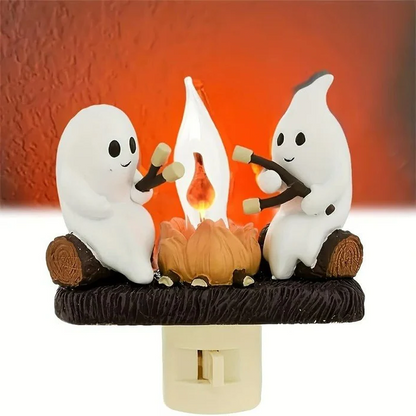 Belro Halloween Ghost bonfire night light with flickering flame effect, perfect as a spooky campfire-themed night light.