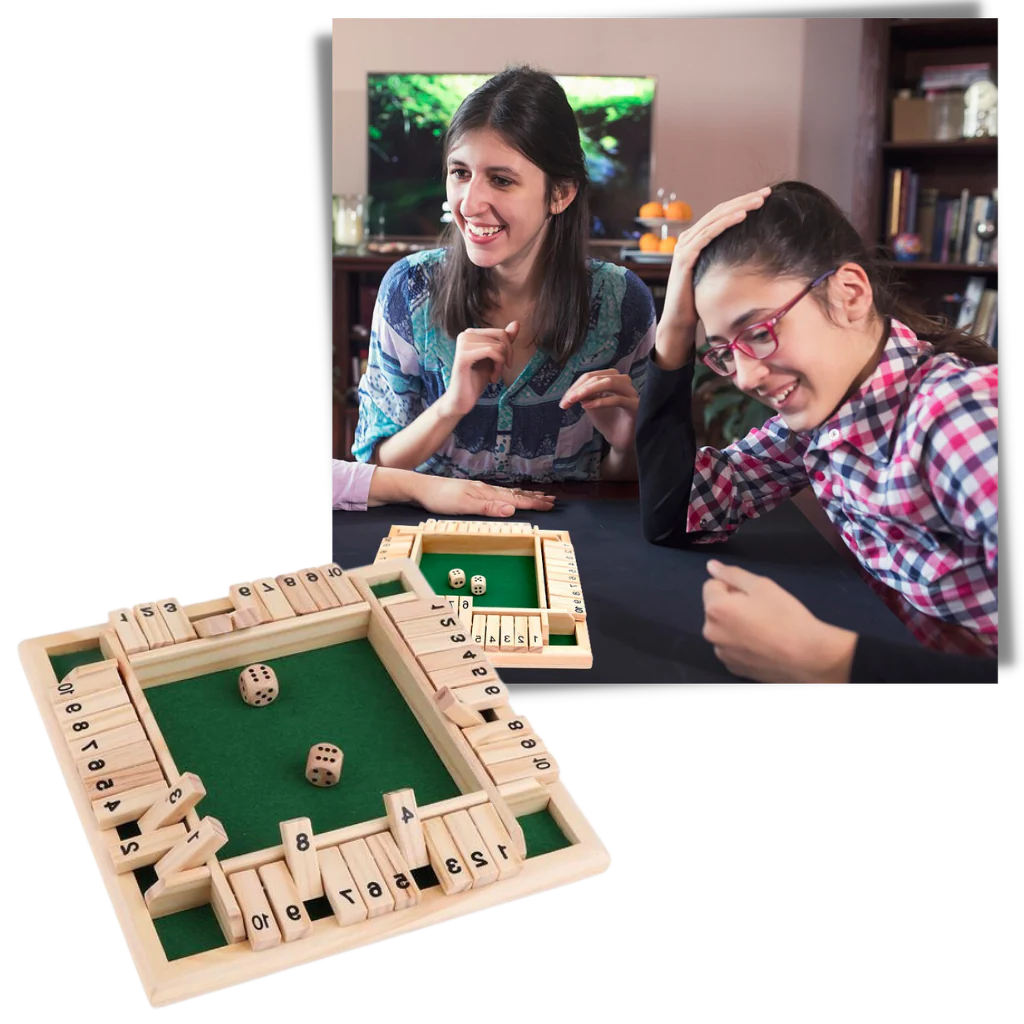 Belro Wooden Dice Game with six natural wood dice for fun, family entertainment, and classic tabletop gaming.