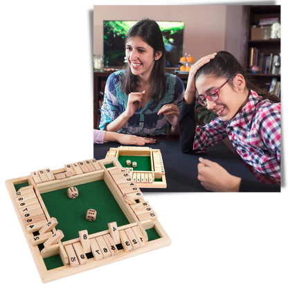 Belro Wooden Dice Game with six natural wood dice for fun, family entertainment, and classic tabletop gaming.