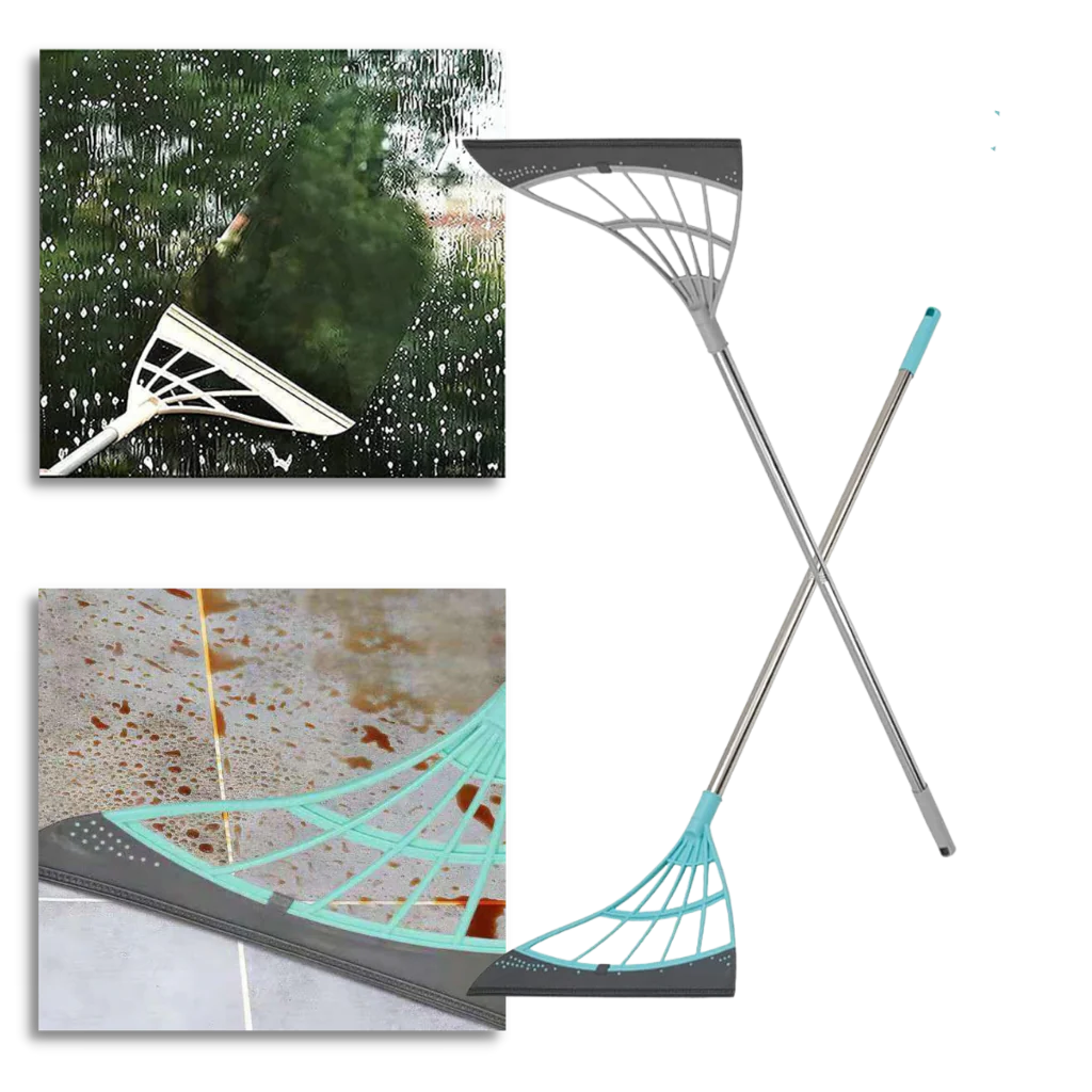 Belro telescopic rubber sweeper tool for cleaning, featuring a extendable handle and durable rubber head for versatile use.