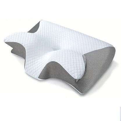 Belro butterfly shape pillow with armrests, designed for side and back sleepers, featuring a soft, supportive health and beauty sleep aid.