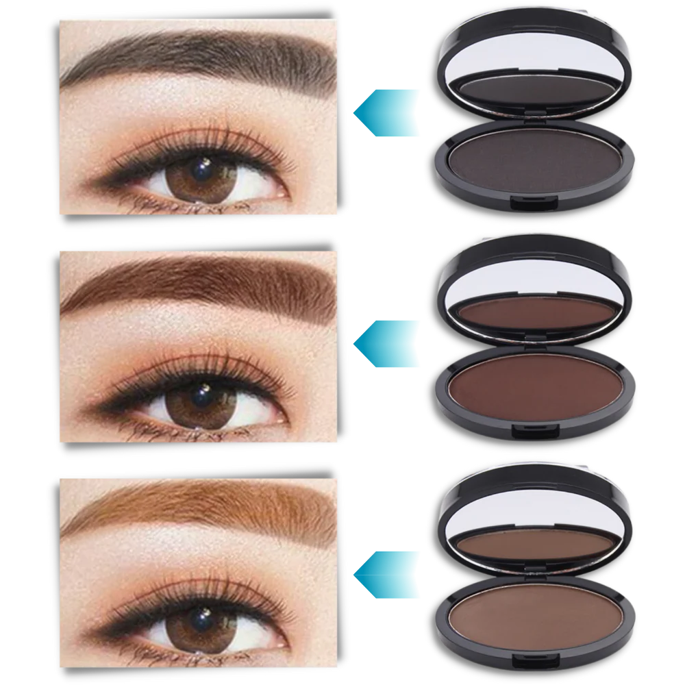 Belro Sleek All-day Eyebrow Stamp for precise, natural-looking eyebrows, shown with the stamp and application pad.