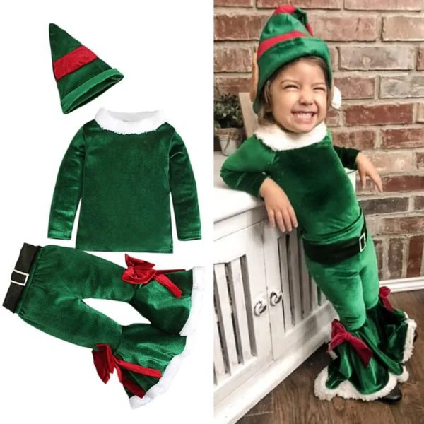 Belro Christmas Santa Claus costume featuring a red suit, white trim, black belt, and Santa hat for festive holiday dress.