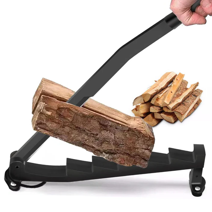 Belro hanging carbon steel firewood chopping machine mounted on wall, portable wood splitter for kindling and logs, Tools & Hardware.