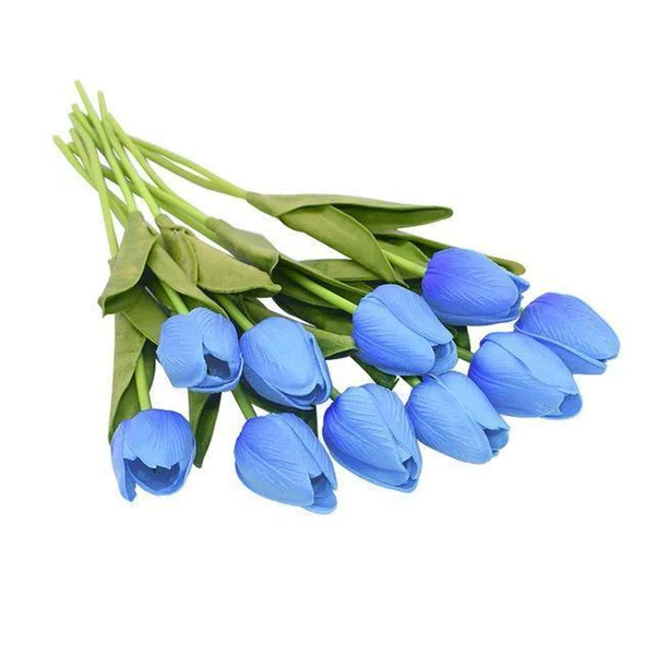 Artificial tulips flowers for men clothing from Belro, showcasing vibrant, realistic 10-pack tulip arrangements for fashion accessories.