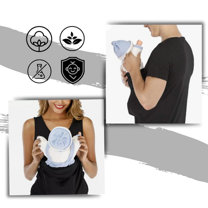 Belro ergonomic fashionable kangaroo T-shirt in black, featuring a comfortable fit and casual style.