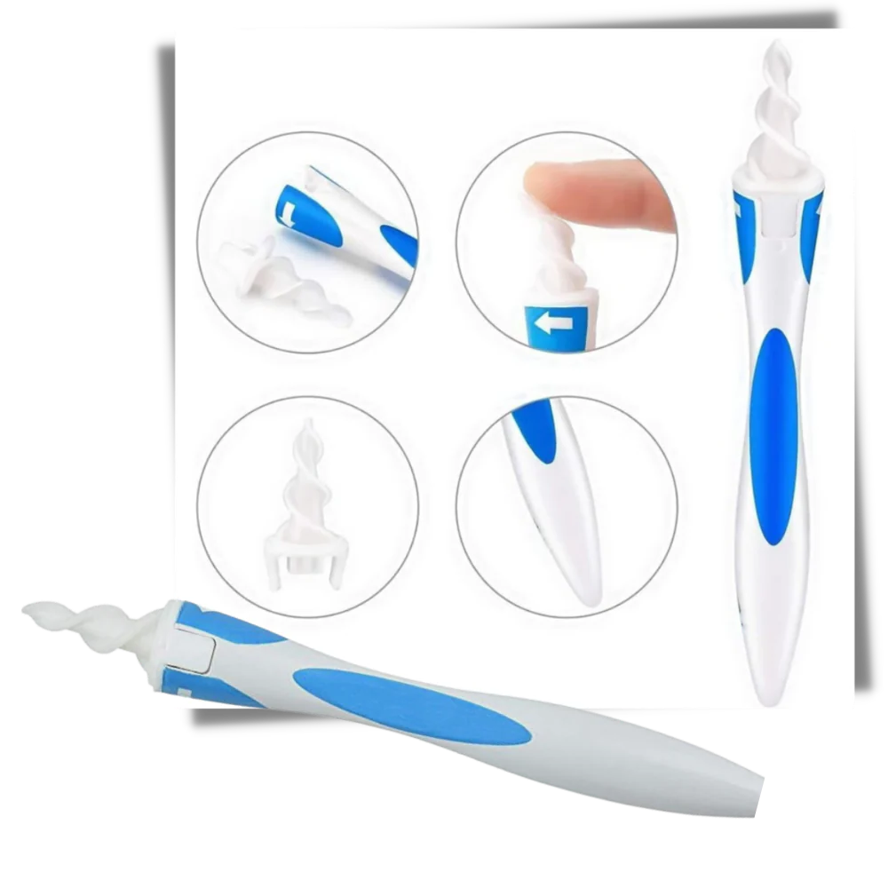 Belro silicone spiral ear cleaner tool for safe ear hygiene, featuring a flexible spiral design for gentle ear canal cleaning.
