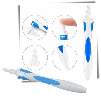 Belro silicone spiral ear cleaner tool for safe ear hygiene, featuring a flexible spiral design for gentle ear canal cleaning.