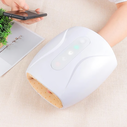 Belro electric rechargeable hand massager for pain relief and relaxation, featuring a compact design and ergonomic shape.