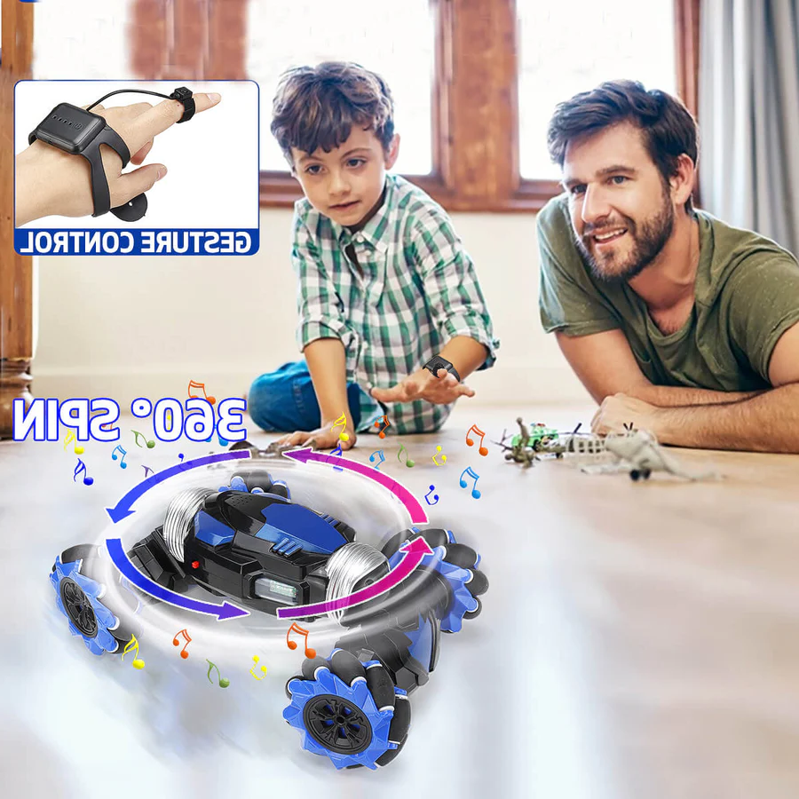Belro remote control car toy in vibrant colors, shown on a smooth surface ready for play.