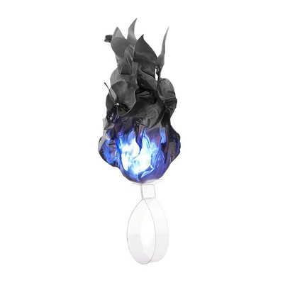 Belro Halloween floating fireball prop with LED glow, outdoor fireball ornament for spooky garden decor, glowing fireball light.