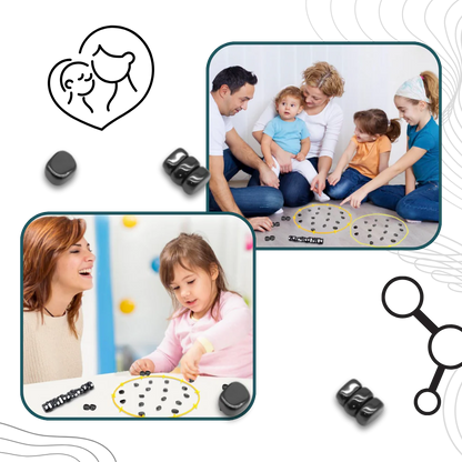 Belro magnetic chess game with black and white pieces on a wooden board, perfect for fun and strategic play.