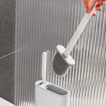 Belro wall-mounted toilet brush and plunger set with modern, space-saving design in a sleek, compact holder.