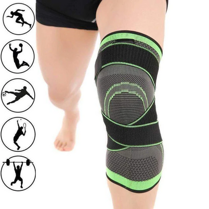 Belro knee brace compression sleeve with patella stability straps, showing adjustable straps and supportive design for knee stabilization.