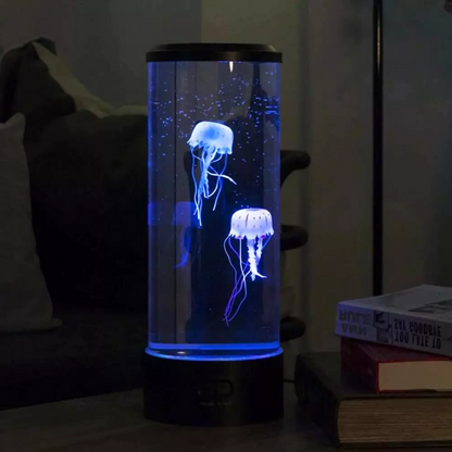 Belro Jellyfish LED Lamp and Aquarium for home and garden, featuring realistic floating jellyfish and vibrant lighting.